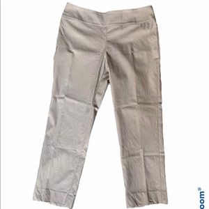 Nic+Zoe Wonderstretch Pull-on Pants Taupe 10P EUC
